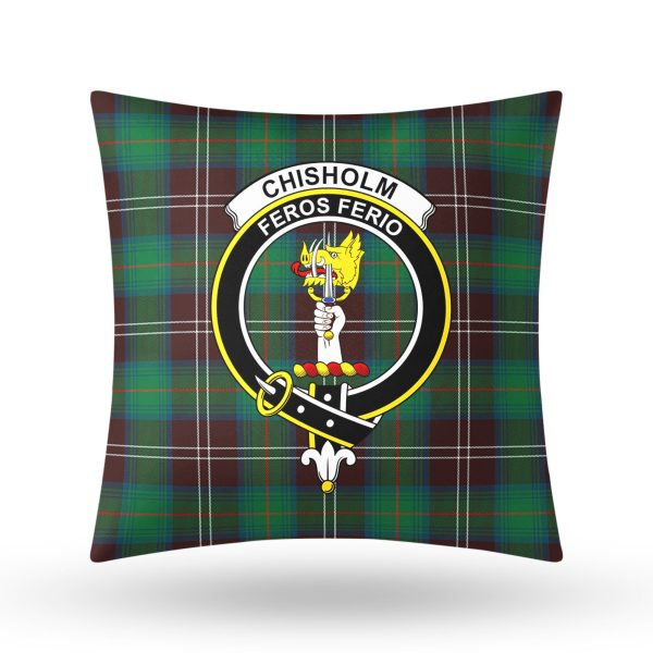 Chisholm Hunting Ancient Tartan Crest Pillow Cover Online Hot Sale - Image 3