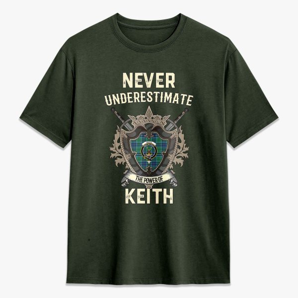 Keith Ancient Tartan Crest 2D T-shirt - Never Underestimate Style on Sale - Image 5