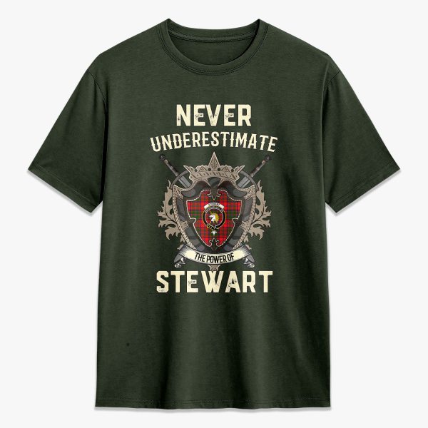 Stewart of Appin Modern Tartan Crest 2D T-shirt - Never Underestimate Style For Cheap - Image 5