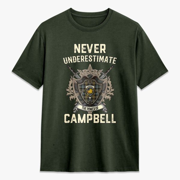 Campbell Argyll Weathered Tartan Crest 2D T-shirt - Never Underestimate Style Online - Image 5