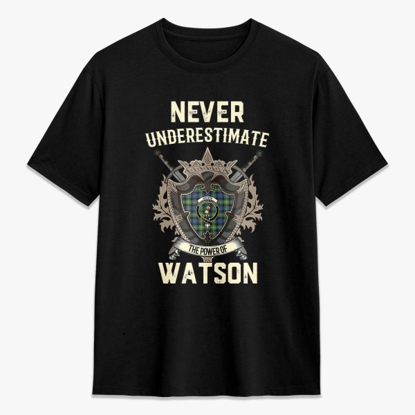 Watson Ancient Tartan Crest 2D T-shirt - Never Underestimate Style For Sale