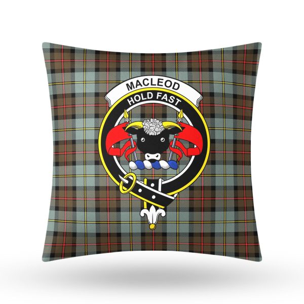 MacLeod of Harris Weathered Tartan Crest Pillow Cover For Cheap - Image 3