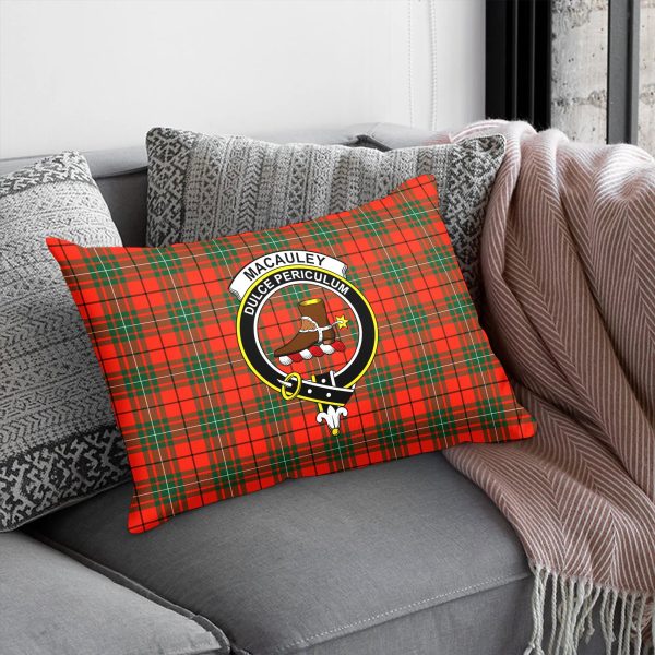 MacAuley Ancient Tartan Crest Pillow Cover on Sale - Image 5
