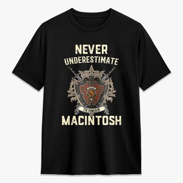 MacIntosh Hunting Weathered Tartan Crest 2D T-shirt - Never Underestimate Style For Cheap