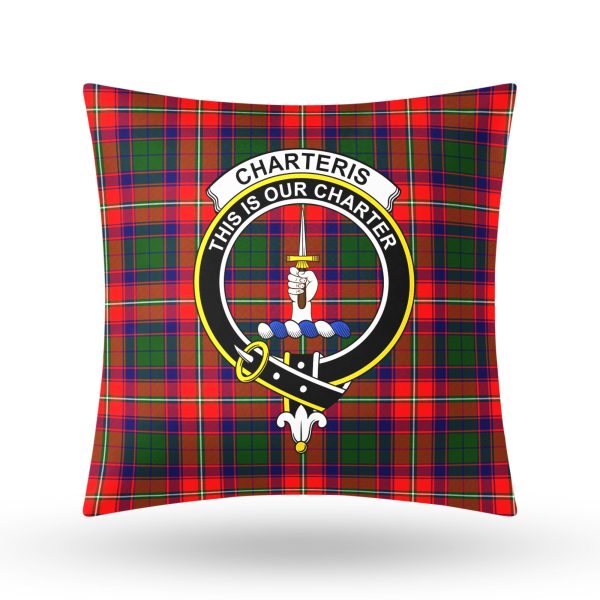 Charteris (Earl of Wemyss) Tartan Crest Pillow Cover Online Hot Sale - Image 3