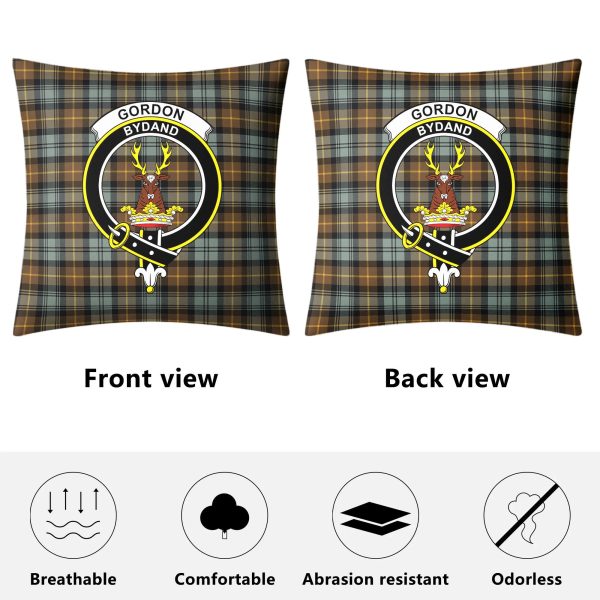 Gordon Weathered Tartan Crest Pillow Cover Sale - Image 4