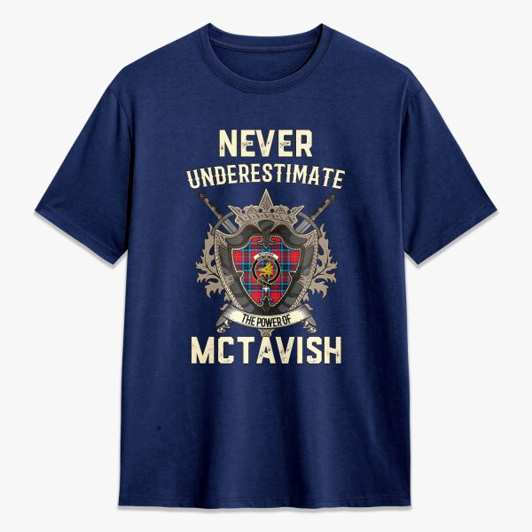 McTavish Modern Tartan Crest 2D T-shirt - Never Underestimate Style For Cheap - Image 3