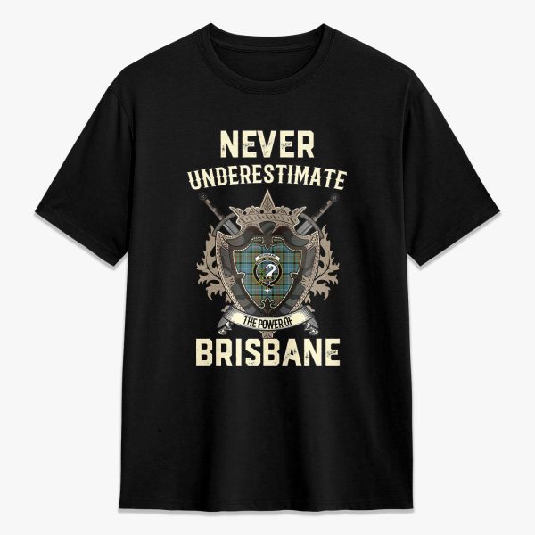 Brisbane Tartan Crest 2D T-shirt - Never Underestimate Style Online