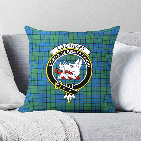 Lockhart Tartan Crest Pillow Cover Online now