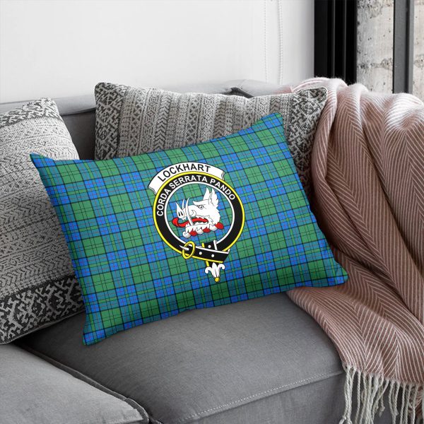 Lockhart Tartan Crest Pillow Cover Online now - Image 5