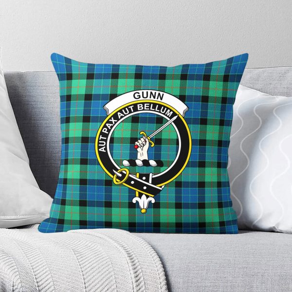 Gunn Ancient Tartan Crest Pillow Cover Online