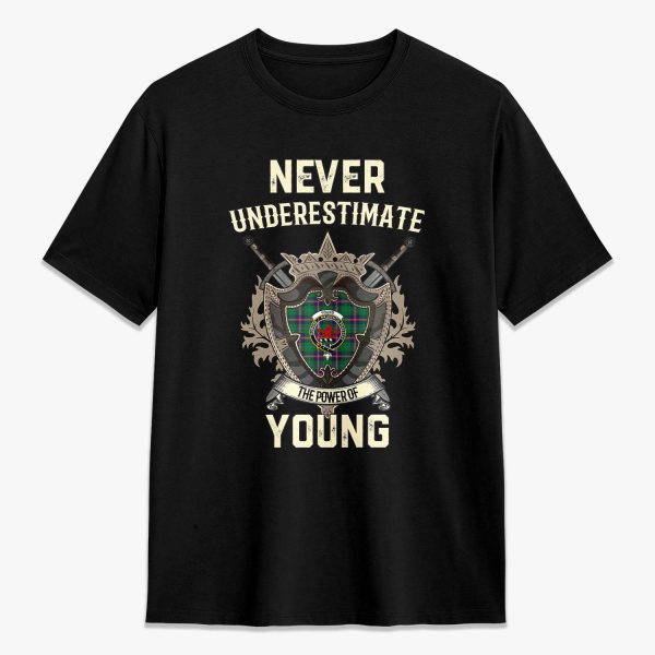 Young Modern Tartan Crest 2D T-shirt - Never Underestimate Style Online Sale