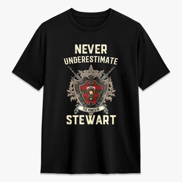 Stewart of Appin Modern Tartan Crest 2D T-shirt - Never Underestimate Style For Cheap