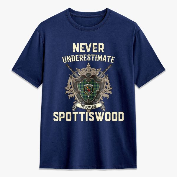 Spottiswood Tartan Crest 2D T-shirt - Never Underestimate Style Supply - Image 3