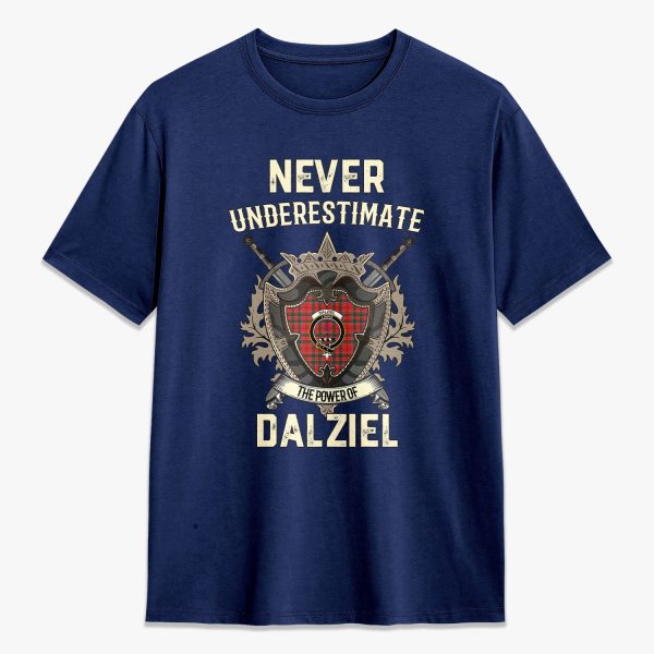 Dalziel Modern Tartan Crest 2D T-shirt - Never Underestimate Style Online Hot Sale - Image 3