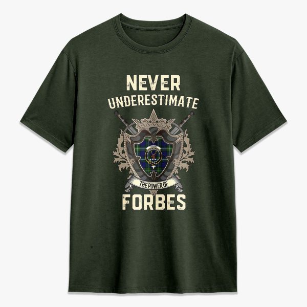 Forbes Modern Tartan Crest 2D T-shirt - Never Underestimate Style Sale - Image 5