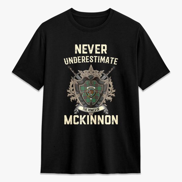 McKinnon Hunting Ancient Tartan Crest 2D T-shirt - Never Underestimate Style on Sale