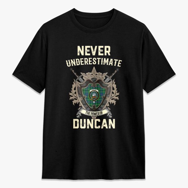 Duncan Ancient Tartan Crest 2D T-shirt - Never Underestimate Style Fashion