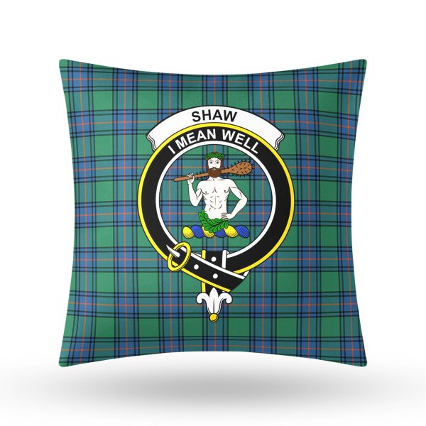 Shaw (of Sauchie) Ancient Tartan Crest Pillow Cover Sale - Image 3