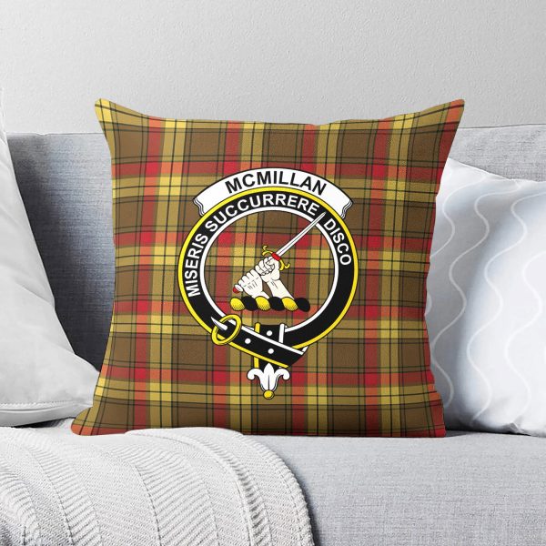 McMillan Old Weathered Tartan Crest Pillow Cover Online