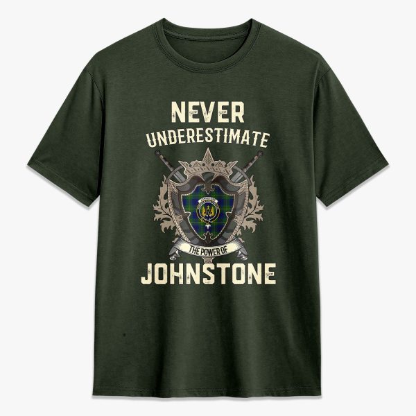 Johnstone Modern Tartan Crest 2D T-shirt - Never Underestimate Style Supply - Image 5