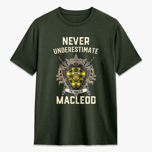 MacLeod of Lewis Modern Tartan Crest 2D T-shirt - Never Underestimate Style Hot on Sale - Image 5