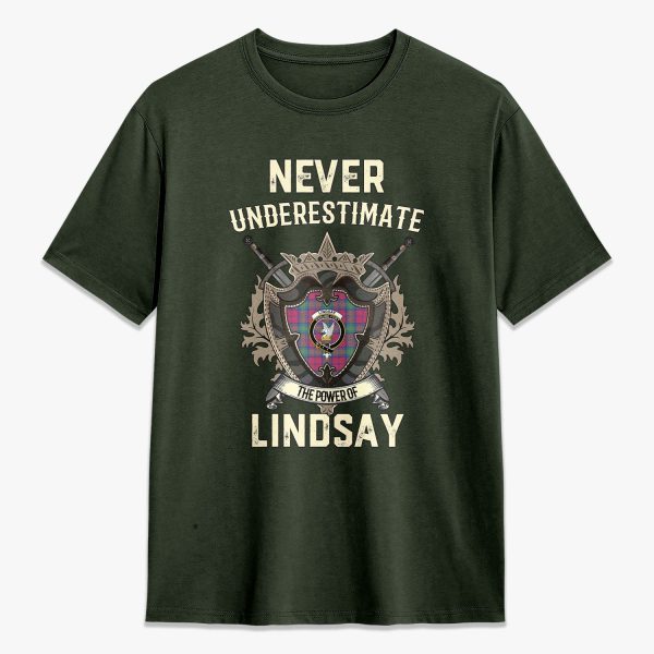 Lindsay Ancient Tartan Crest 2D T-shirt - Never Underestimate Style Cheap - Image 5
