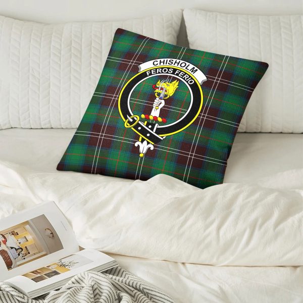 Chisholm Hunting Ancient Tartan Crest Pillow Cover Online Hot Sale - Image 2