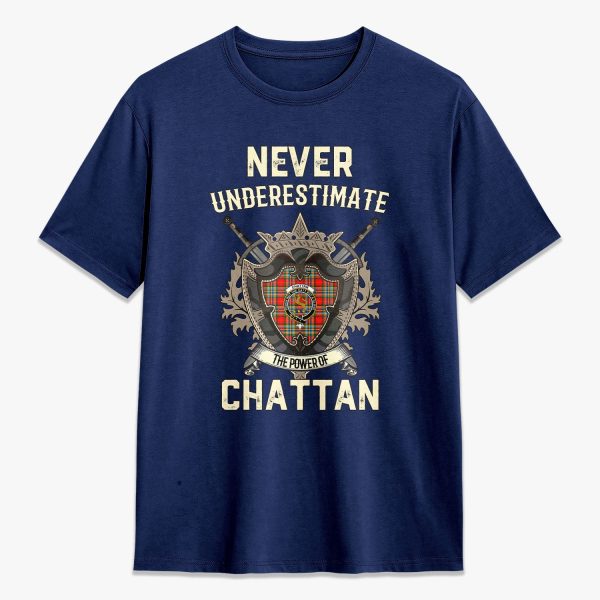 Chattan Tartan Crest 2D T-shirt - Never Underestimate Style Supply - Image 3