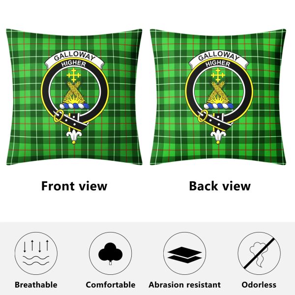 Galloway District Tartan Crest Pillow Cover For Discount - Image 4