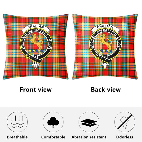 Chattan Tartan Crest Pillow Cover Hot on Sale - Image 4