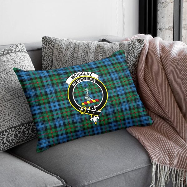 McKinlay Ancient Tartan Crest Pillow Cover Online now - Image 5