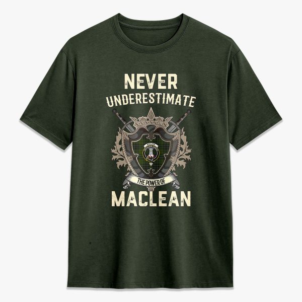 MacLean Hunting Tartan Crest 2D T-shirt - Never Underestimate Style Supply - Image 5