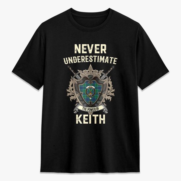 Keith Ancient Tartan Crest 2D T-shirt - Never Underestimate Style on Sale