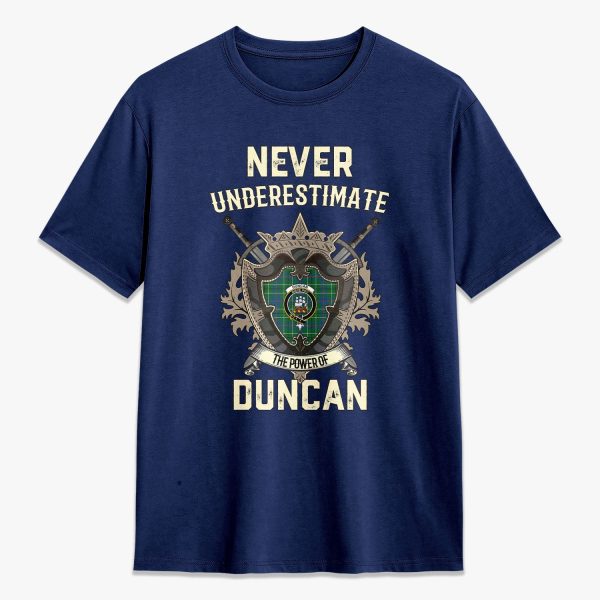 Duncan Ancient Tartan Crest 2D T-shirt - Never Underestimate Style Fashion - Image 3