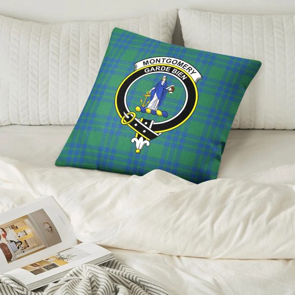 Montgomery Ancient Tartan Crest Pillow Cover Discount - Image 2