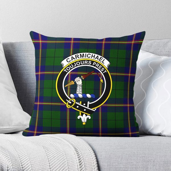 Carmichael Modern Tartan Crest Pillow Cover Supply