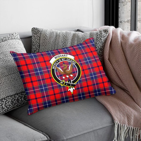 Wishart Dress Tartan Crest Pillow Cover For Sale - Image 5