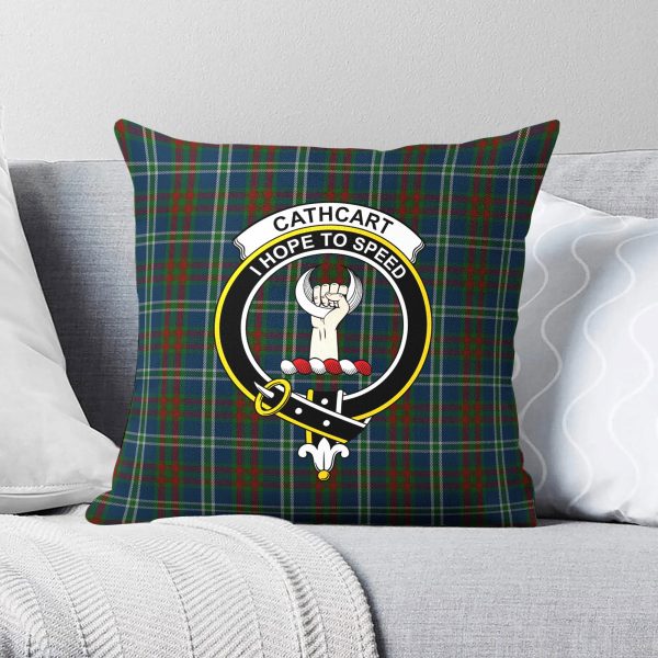 Cathcart Tartan Crest Pillow Cover Cheap