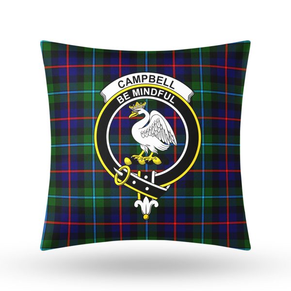 Campbell of Cawdor Modern Tartan Crest Pillow Cover Supply - Image 3