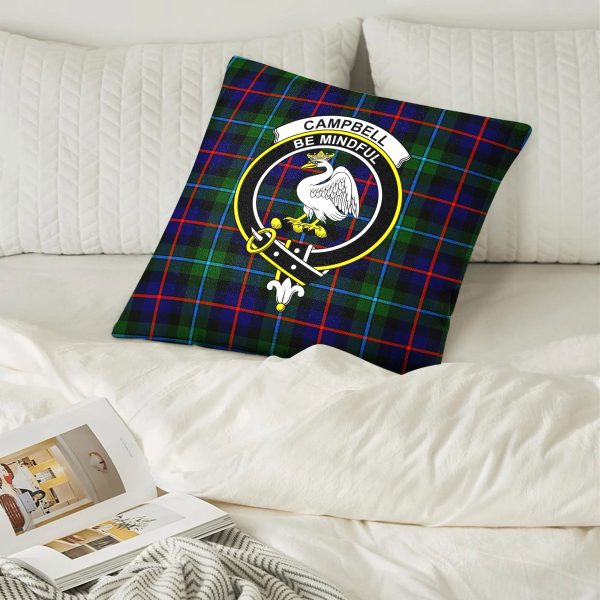 Campbell of Cawdor Modern Tartan Crest Pillow Cover Supply - Image 2