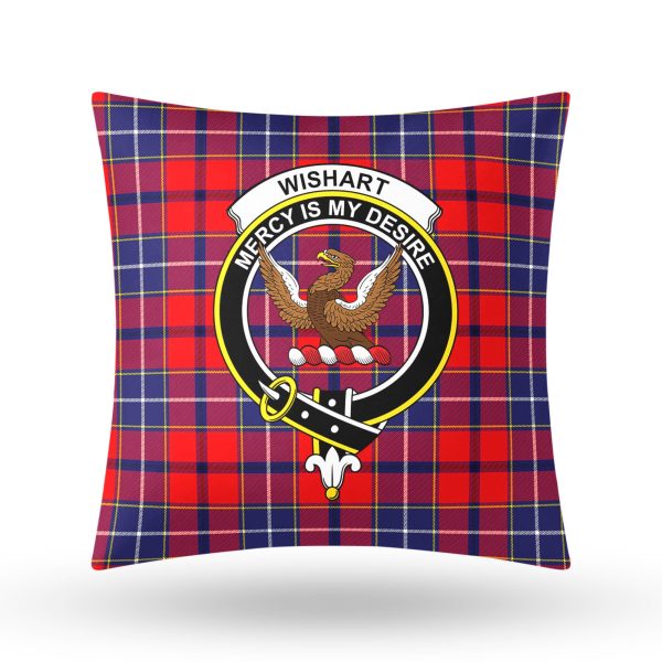Wishart Dress Tartan Crest Pillow Cover For Sale - Image 3