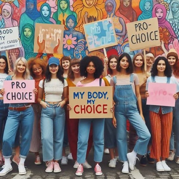 My Body, My Choice, Pro-Choice. Feminism Protest. For Cheap